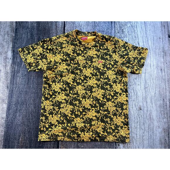 Supreme Floral Small Box Logo Floral Tee T Shirt Black Size Medium SS20 - Picture 1 of 9